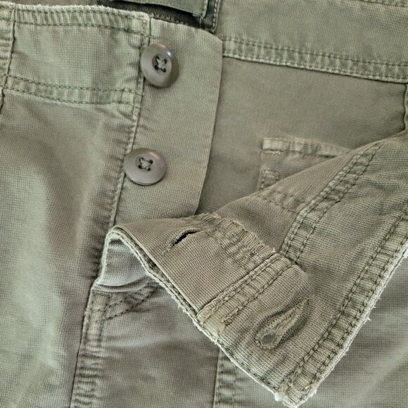 Aerie Skirt Button Fly With Pockets Green Women's Skirt - Picture 3 of 11